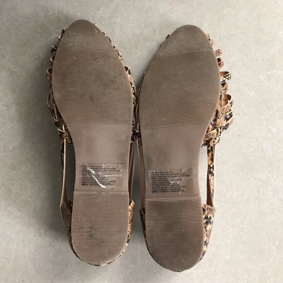 AEO American Eagle Outfitters Snakeskin Huarache Flats sz 9 Y2K - Picture 6 of 7